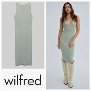WILFRED Sheffield Midi Dress Size Medium Aritzia
